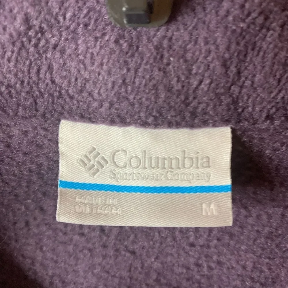 Columbia Women’s Zip up Jacket Eggplant Size Medium - Picture 3 of 5